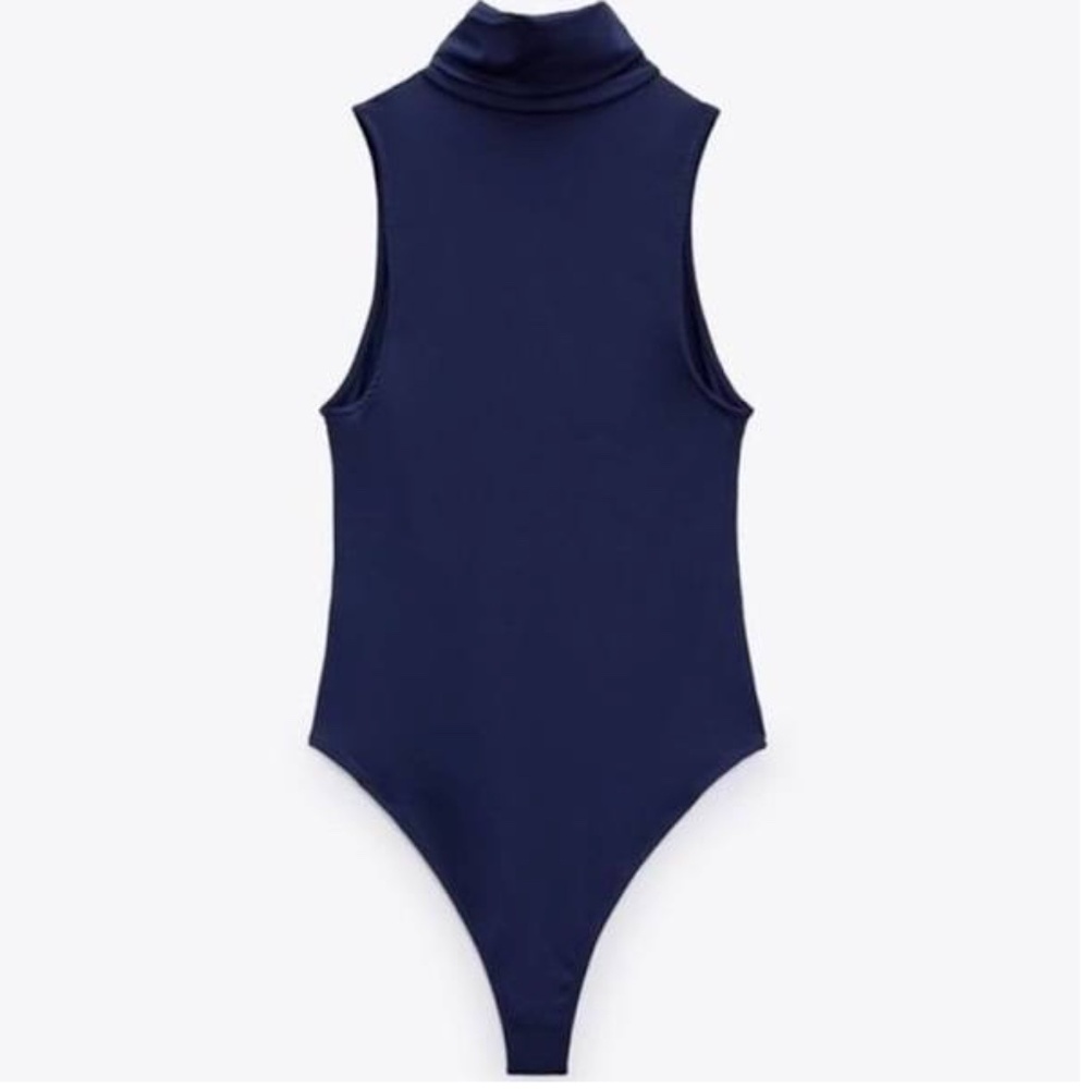 ZARA Navy Turtleneck Bodysuit